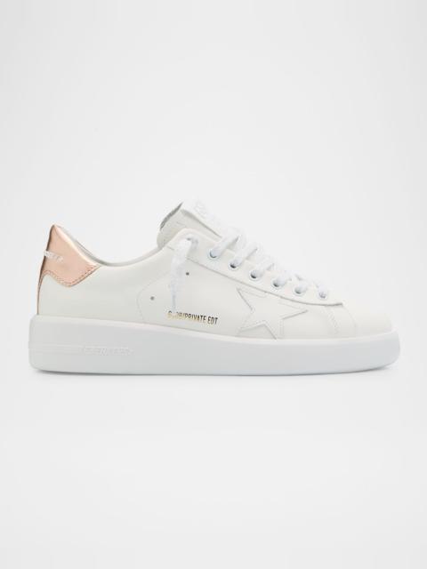 Golden Goose Purestar Mixed Leather Low-Top Sneakers