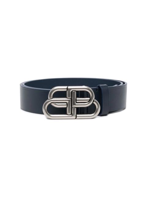 BALENCIAGA logo-buckle leather belt