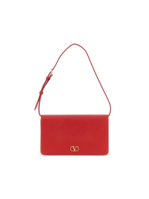 grainy vlogo signature shoulder bag