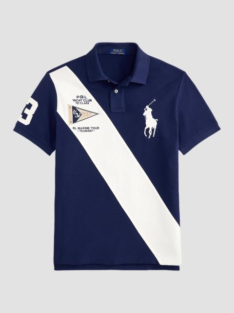 Polo Ralph Lauren Men's Custom Slim-Fit Big Pony Mesh Polo Shirt - Newport Navy Nevis