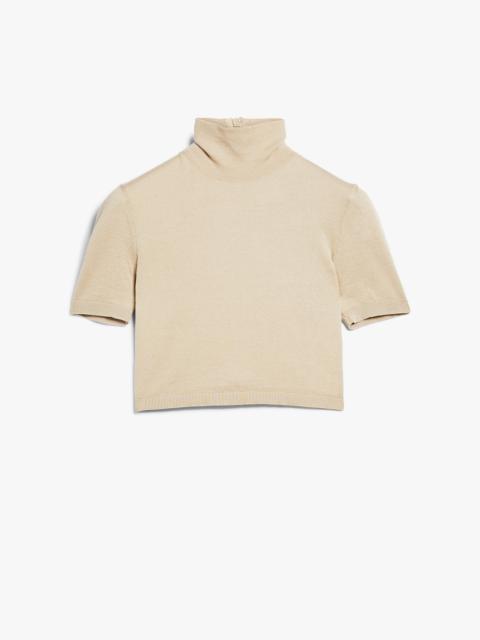 AIRE Stretch-cotton cropped turtleneck