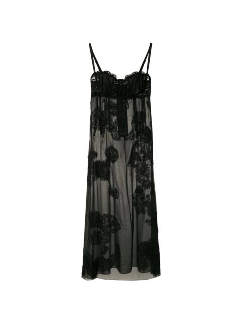 Dolce & Gabbana sheer lace panelled slip dress