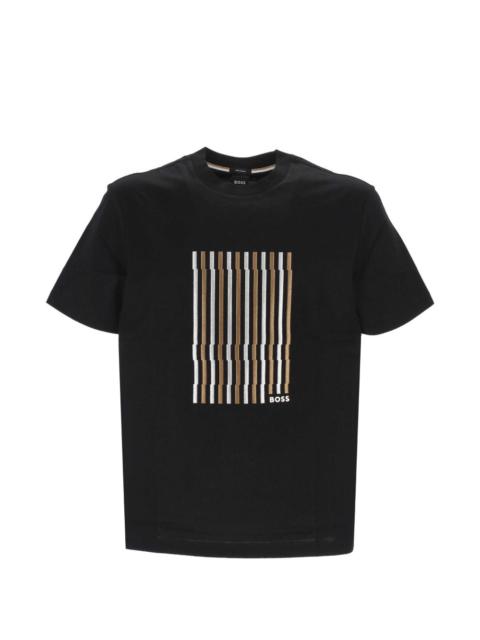 BOSS embroidered logo-print T-shirt