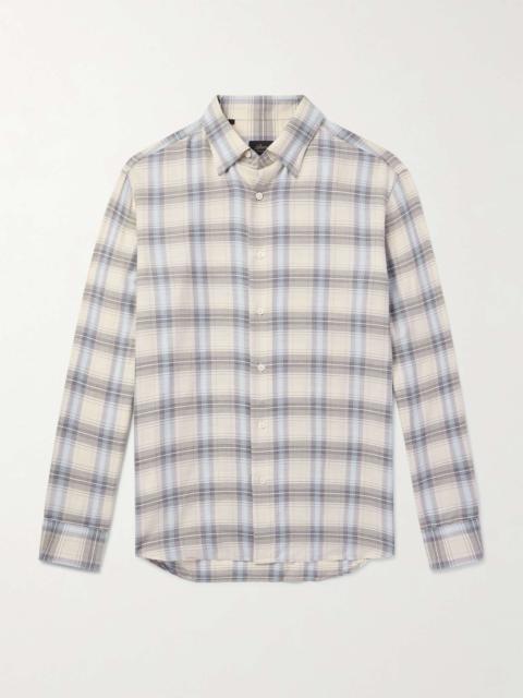 Checked Cotton and Cashmere-Blend Shirt