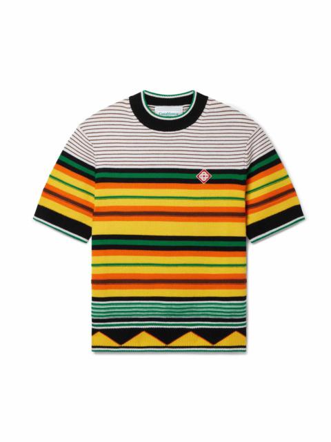 CASABLANCA Knit Striped T-Shirt