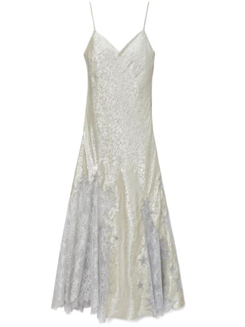 TORY BURCH Star lace-detail slip dress