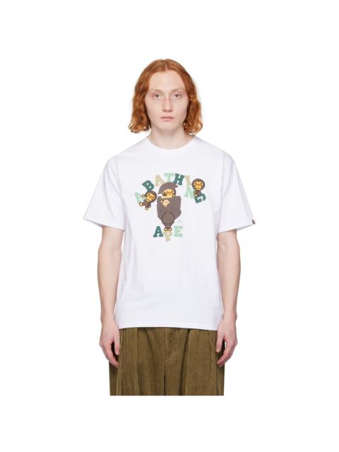 BAPE Baby Milo College Tee White