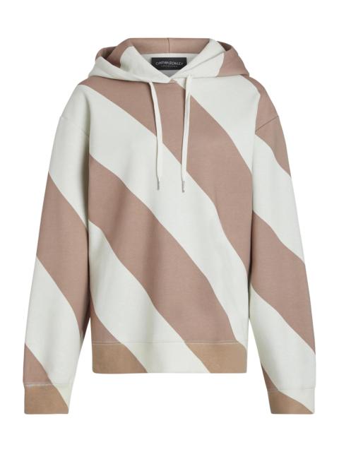 CYNTHIA ROWLEY Women's Drew Striped Hoodie - Camel White