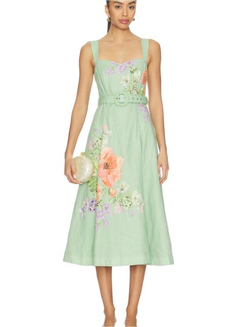 HEMANT & NANDITA Midi Dress With Buckle Belt