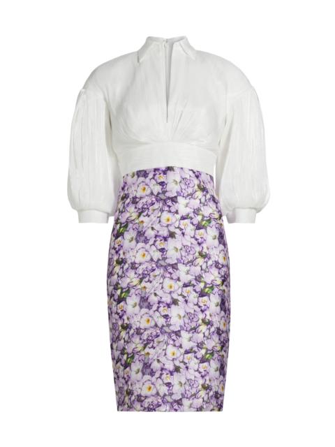 BADGLEY MISCHKA Women's Pieced Knee-Length Cocktail Dress - Lilac Multi