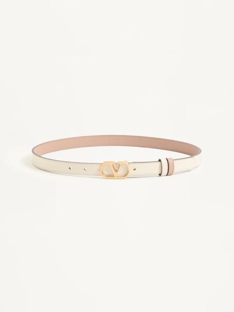 Valentino VLOGO SIGNATURE REVERSIBLE SHINY CALFSKIN BELT - 20MM / 1.2 IN.