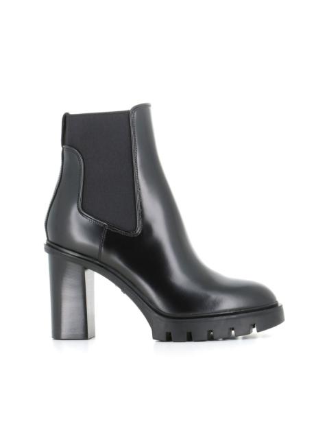 100mm leather ankle boots