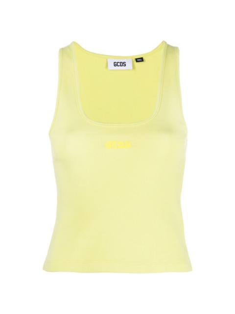 logo-print cotton tank top