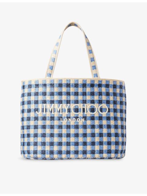 JIMMY CHOO East-West Beach Raffia Tote Bag