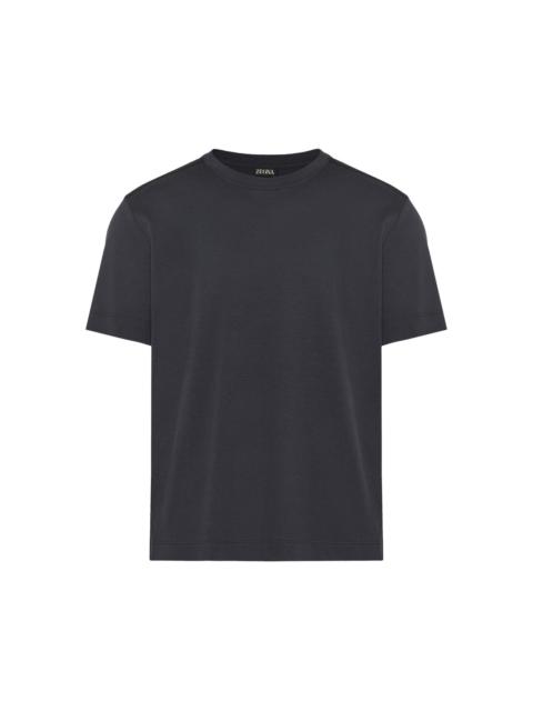 ZEGNA The COTTON AND SILK T-SHIRT by ZEGNA is a refined