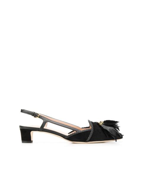 Tod's leaf charm pumps