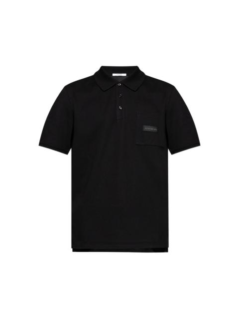 logo-patch polo shirt