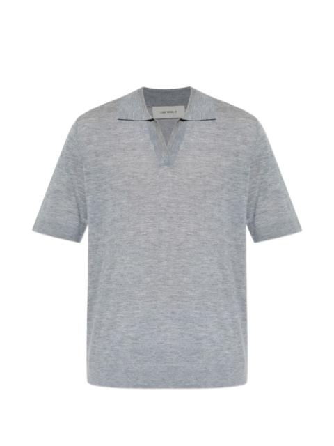 LISA YANG V-neck polo-collar T-shirt