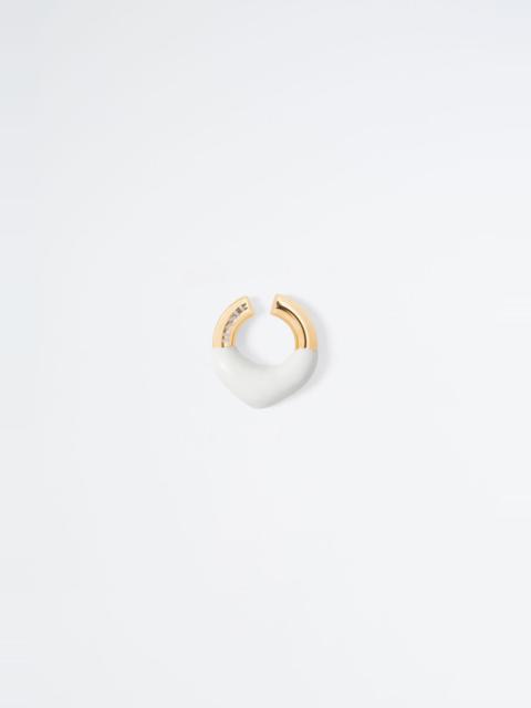 SUNNEI WHITE RUBBERIZED GOLD EARCUFF