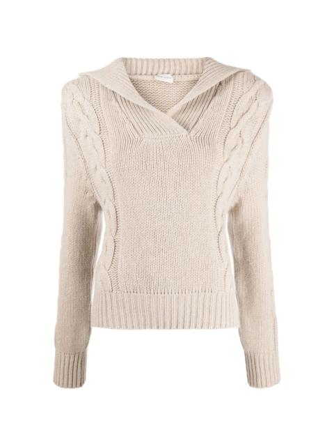 cable-knit cashmere jumper