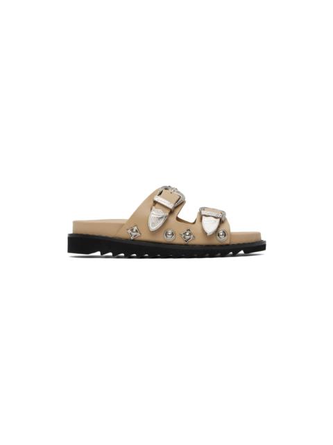TOGA PULLA SSENSE Exclusive Beige Buckle Sandals