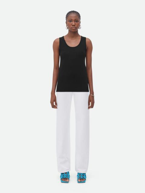 Bottega Veneta stretch rib cotton tank top