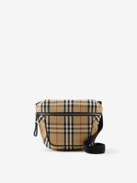 Burberry Vintage Check Bonded Cotton Archie Crossbody Bag