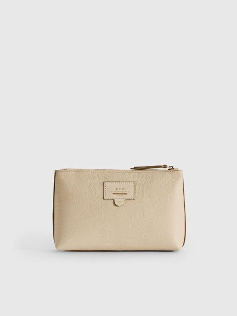 ATP ATELIER Solaio Mandorla Grained Leather Beauty Bag