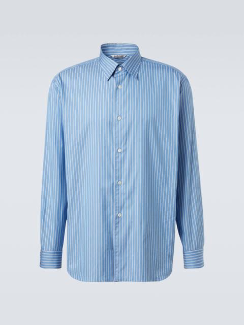 AURALEE Striped cotton and silk shirt