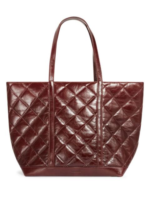 XL quilted leather tote bag