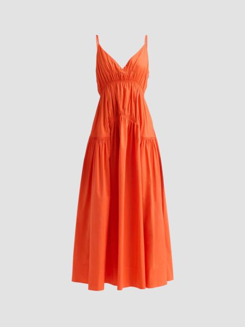Proenza Schouler Women's Michelyn Stretch Cotton Midi-Dress - Orange