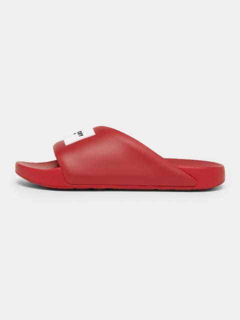 Givenchy Men's Label Slide Flat Rubber Sandals