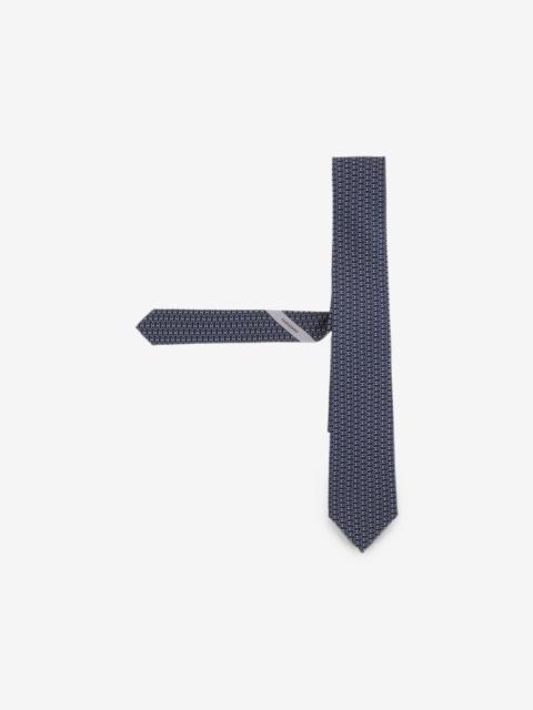 FERRAGAMO Gancini-pattern silk tie