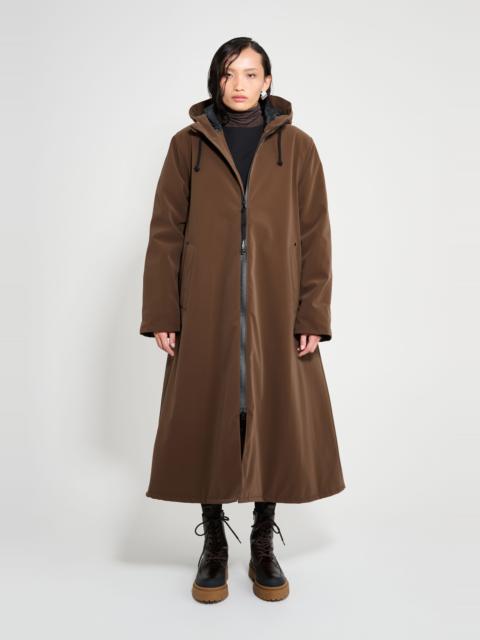 Stutterheim Mosebacke Long Matte Winter Coat Dark Brown