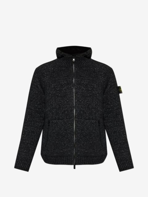 Stone Island logo-patch hooded jacket