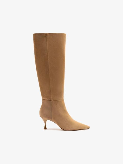 Larroudé Georgia Boot In Peanut Suede