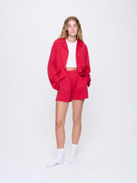 PANGAIA Womens 365 Lightweight Short Pyjama Shorts Set  - Goji Red