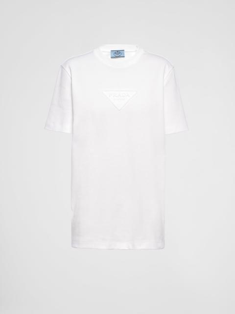 Prada Cropped cotton fleece T-shirt | REVERSIBLE