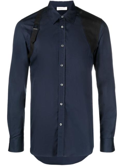 Alexander McQueen Harness cotton poplin shirt