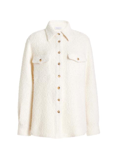 John Austin Shirt in Ivory Recycled Cashmere Boucle