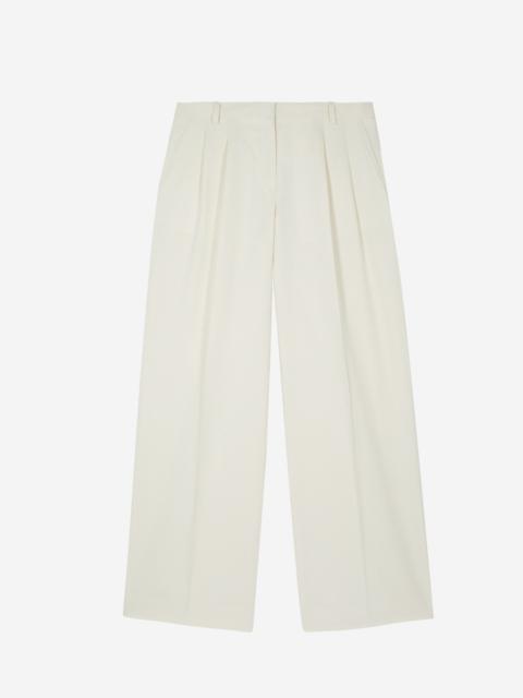 The Kooples WIDE-LEG TAILORED PANTS IN UNBLEACHED LINEN AND COTTON