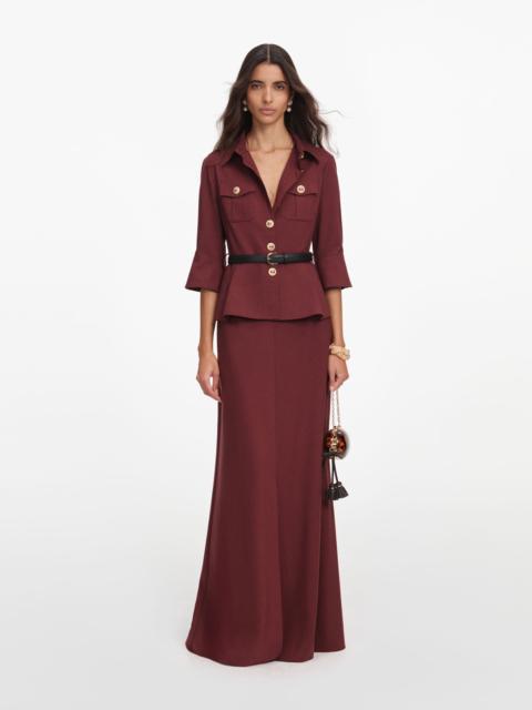 self-portrait Brown Twill Maxi Dress