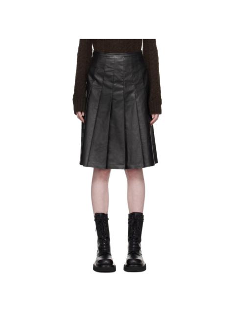 KASSL Editions Black Coated Midi Skirt