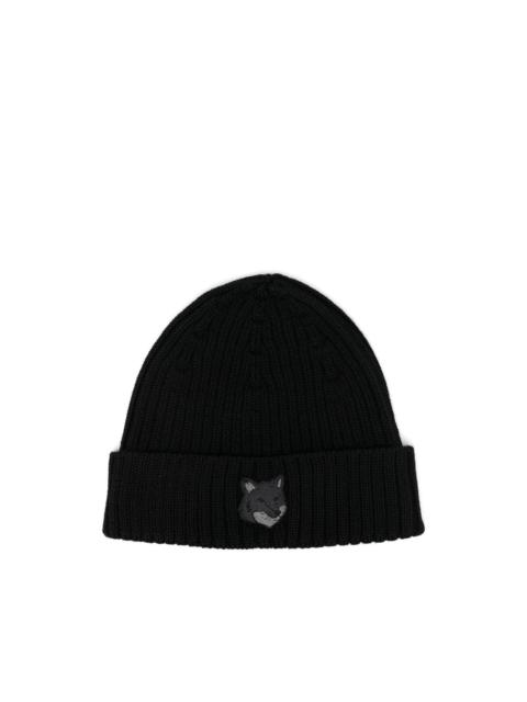 Maison Kitsuné Bold Fox head patch beanie