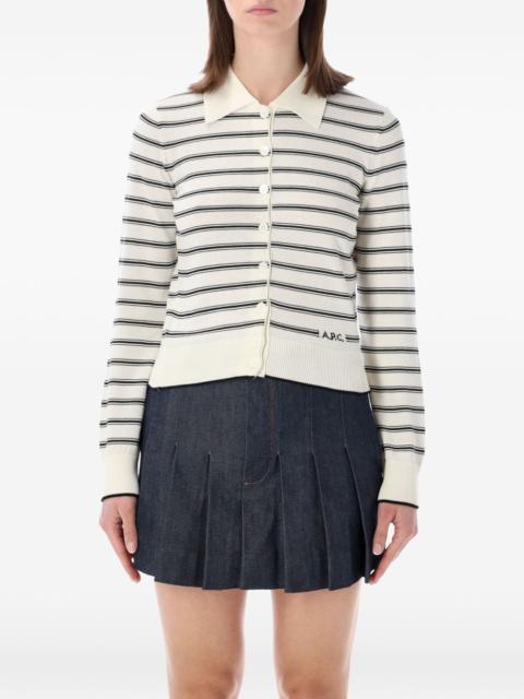 A.P.C. striped-pattern cardigan