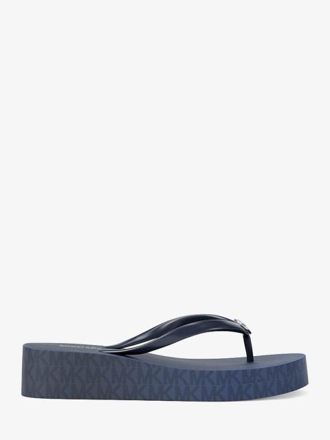 MICHAEL KORS Bedford Ombré Signature Logo Flip Flops