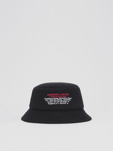 Burberry Location Print Cotton Bucket Hat