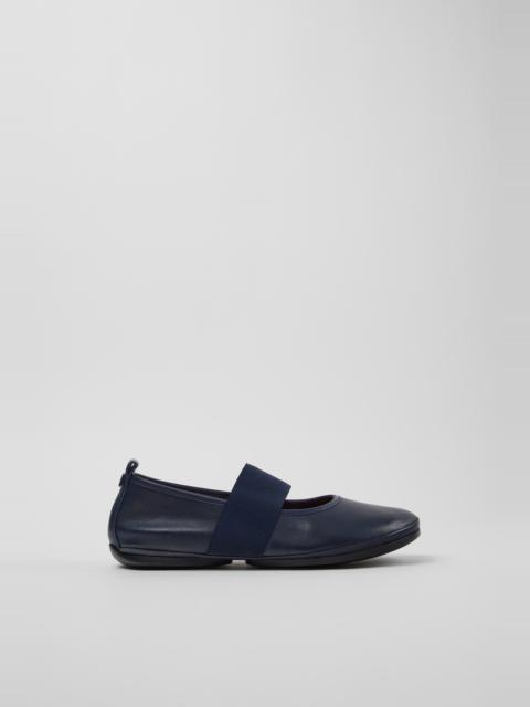 CAMPER Right Nina Blue Leather Ballerinas for Women.