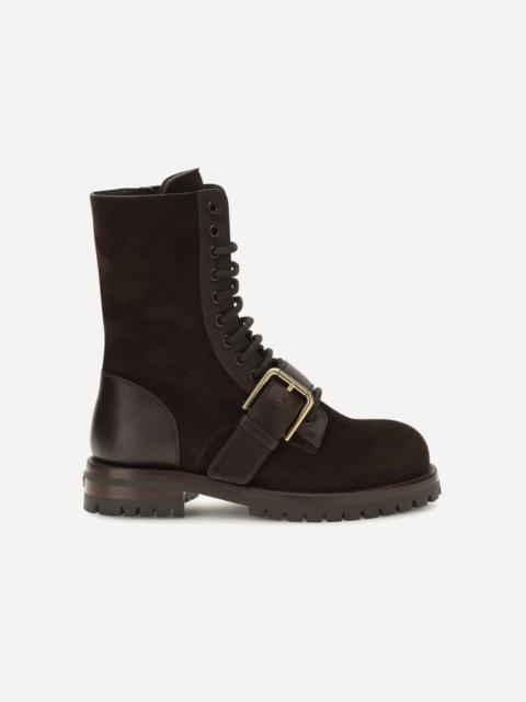 Dolce & Gabbana Leather and suede Buckle Ankle Boots