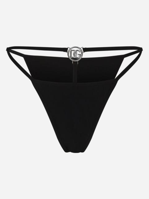 Dolce & Gabbana Bikini bottoms with cut-out and DG logo